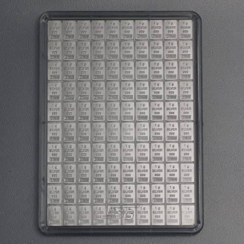 Silberbarren Silbertafel 100 x 1 Gramm CombiBar 999 Feinsilber ESG Valcambi World of Coins