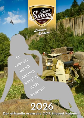 Super Simme 2026 - Der offizielle erotische DDR Moped A3 Simson Kalender
