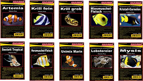 Frostfutter Meerwasser 10 x 100g Blister Fischfutter Freie Auswahl