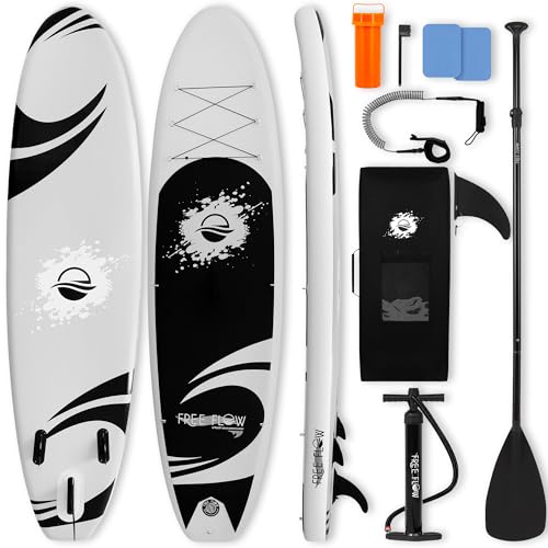 SereneLife Stand Up Paddling Board Set, SUP Board Komplettes Zubehör, Stand Up Paddle Board für Kinder & Erwachsene, Surfbrett & Tragetasche, Paddle Set Anti-Rutsch mit Pumpe, Auflasbares Paddelbrett