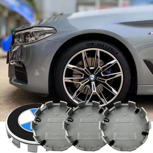 4 Stück Nabendeckel für BMW 68mm - Radnabenkappen Felgendeckel Felgenkappen Nabenkappen ABS Wheel Caps Radnabenabdeckung