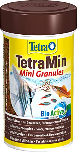 TetraMin Mini Granules - langsam absinkendes Fischfuter für kleine Zierfische wie z.B. Salmler und Barben, 100 ml Dose