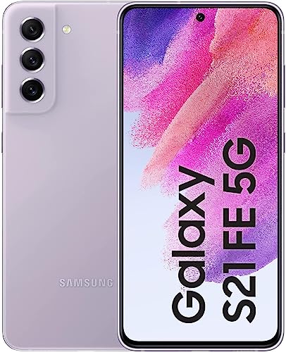 Samsung Galaxy S21 FE 5G Smartphone ohne Vertag, 6.4 Zoll Dynamic AMOLED Display, 4.500 mAh Akku, Android 12 to 13 - Deutsche Version (128 GB, Lavender), (SM-G990)