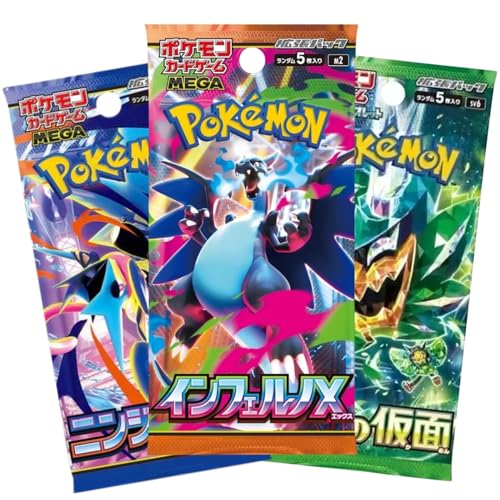 3er-Pack japanische Pokémon-Booster-Packs – Scharlach & Violett – Offizielle Karten – Konbaya zertifiziert – Versandschutz
