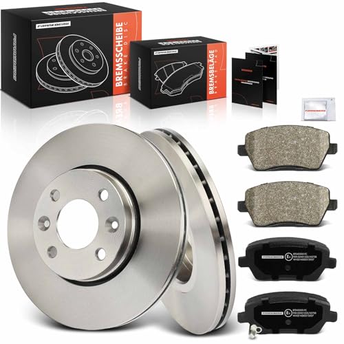 Frankberg Bremsensatz inkl. 2x Bremsscheiben + 4x Bremsbeläge Vorne Kompatibel mit C.a.p.t.u.r I H5 J5 Clio IV BH Dokker MPV KE Replace# 410608481R, 8671016692