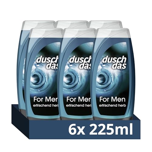 Duschdas Duschgel For Men Duschbad mit Fresh-Energy-Duftformel sorgt für eine erfrischende Dusche 6 x 225 ml