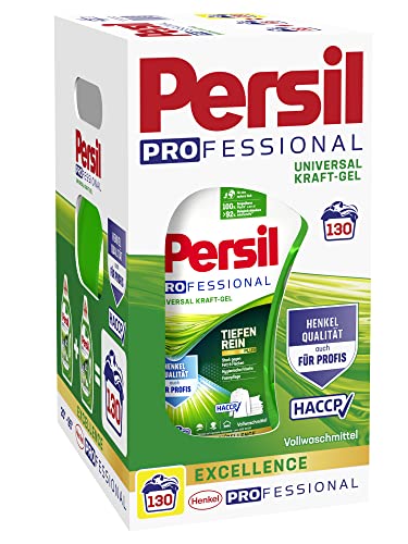 Persil Professional Universal Kraft-Gel Waschmittel (130 Waschladungen), Flüssigwaschmittel Großpackung auch für Profis