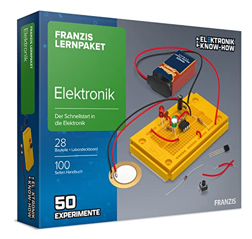FRANZIS 65272 - Lernpaket Elektronik - Der Schnellstart in die Elektronik - 50 spannende Experimente - empfohlen ab 14 Jahren