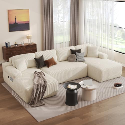 DURASPACE 320cm Modulares U-förmiges Sofa,Cloud-Sektionalsofas