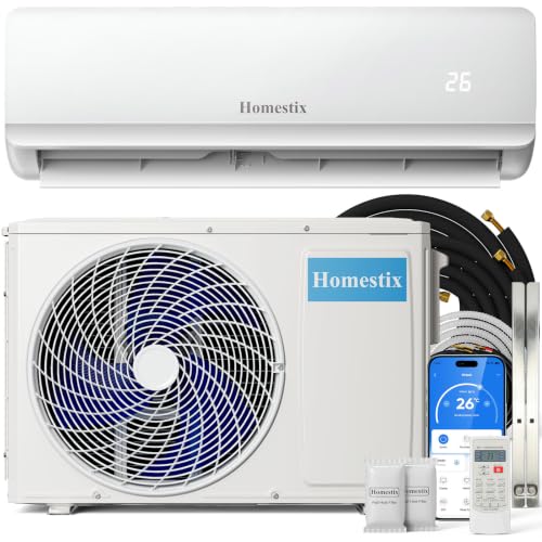 Split Klimaanlage 12000 BTU,4-in-1-Kältegerät mit Heizen, Kühlen, Entfeuchten und Lüften, bis70 m², ultraleise, Fernbedienung & APP, 24h-Timer/Schlaf/ECO-Energiesparmodus, inkl. Montagematerial