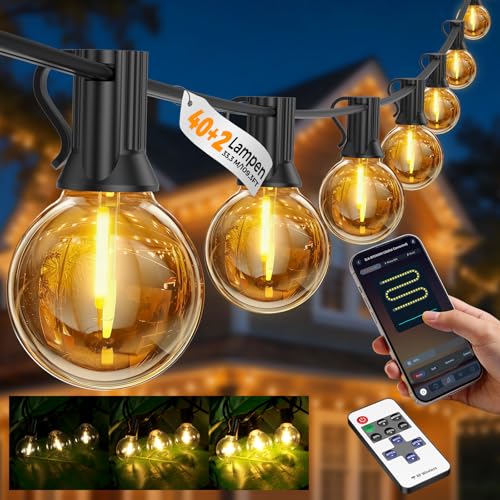 Lichterkette Außen 33,3M/109.25FT - Outdoor LED Lichterketten Aussen Strom