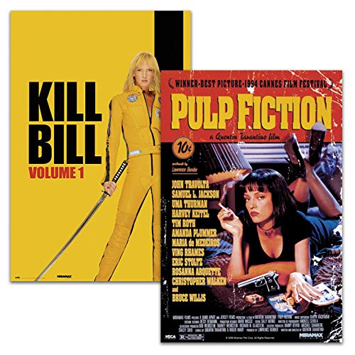 Close Up Uma Thurman Posterset - 2er Set Poster Kill Bill - Vol.1 und Pulp Fiction (61 cm x 91,5 cm)