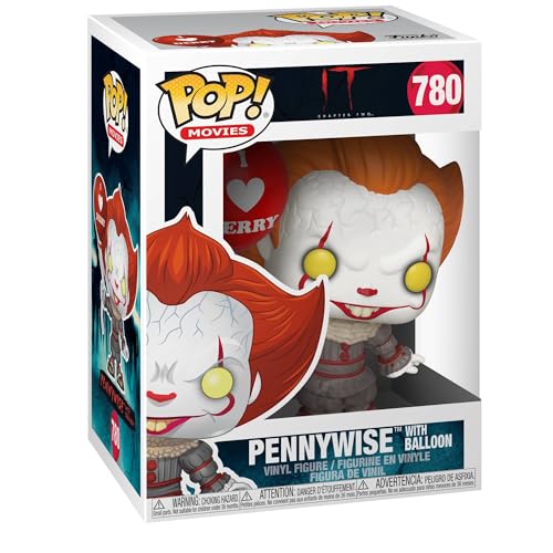 Funko Pop! Movies: IT: Chapter 2- Pennywise mit Balloon - IT Chapter Two - Vinyl-Sammelfigur - Geschenkidee - Offizielle Handelswaren - Spielzeug Für Kinder und Erwachsene - Movies Fans