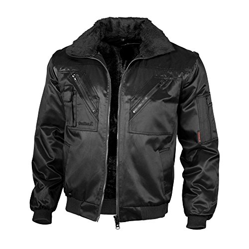 texxor Herren Pilotenjacke Oslo Arbeitsjacke mit abnehmbaren rmeln schwarz XXL, Schwarz, XXL EU