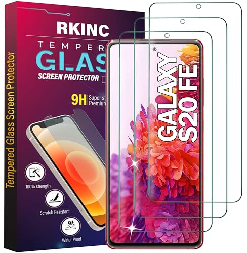 RKINC 3 Stück, Panzerglas Schutz Glas für Samsung Galaxy S20 FE / S20 FE 5G, Panzer HD Displayschutzfolie, 0,33 mm kratzfest, splitterfrei, blasenfrei, lebenslangeGarantie
