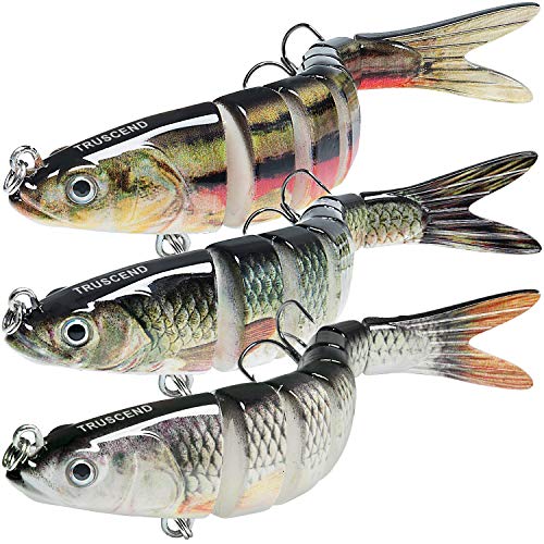 TRUSCEND Angelköder Crankbait, Alle Wasserschichten Serie, Hängend/Langsam/sinkend Schwimmend/Sinkende oder lippenlose Crankbaits zum Barschangeln, Lebensechte/Shad/Maus/Duck Crank Baits Köder