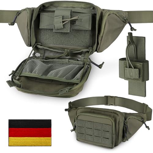 WYNEX Taktische Bauchtasche Herren Gürteltasche mit Pistolenholster für Militär Outdoor, Angeln, Wandern