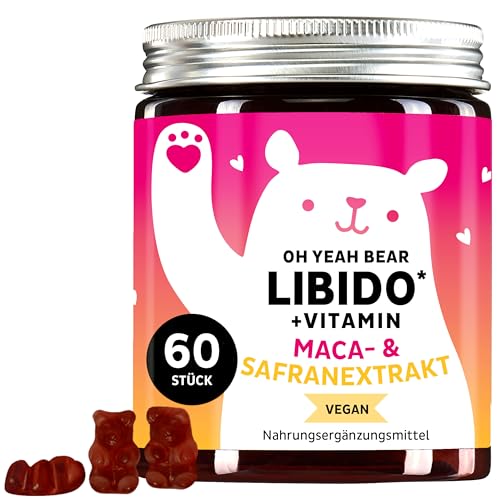 Maca-Komplex – mit 300 mg hochdosiertem Maca-Extrakt, Biotin, Zink, Kupfer und Selen – sowie Safranextrakt und Tribulus-Terrestris-Fruchtextrakt – 60 Stück – Vegan – Bears with Benefits