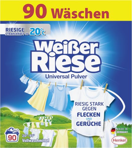 Weißer Riese Universal Waschmittel Pulver (90WL), Waschpulver Großpackung