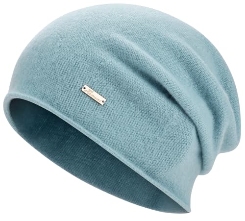 HAMUNI Mütze Damen Herren Australische 100% Wolle - Leichte Slouch Beanie Mütze, Atmungsaktiv Chemo Mütze für 3-Saison (Frühling/Herbst/Winter)