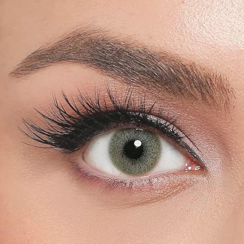 ICONIC farbige Kontaktlinsen LIME – stark deckende Monatslinsen für 3 Monate in Hellgrün & Gelb, besonders natürliches Ergebnis für alle Augen - 1 Paar…