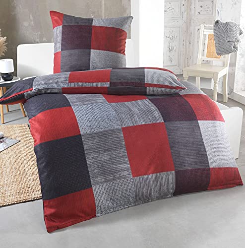 DreamHome Warme Winter Mikrofaser Termo Fleece Bettwäsche 135x200 155x220 200x200 für die Kaltejahreszeit Modern, Größe:155 x 220 cm, Design - Motiv:Design 2