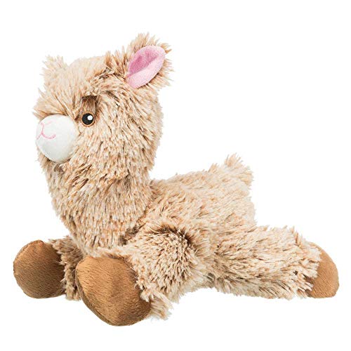 Trixie Alpaka-Plüschtier, kuscheliges Hundespielzeug aus weichem Plüsch für Haustiere - Robustes Hundspielzeug, 22 cm, ohne Stimme - Alpaka als Kuscheltier für kleine & große Vierbeiner - 35677