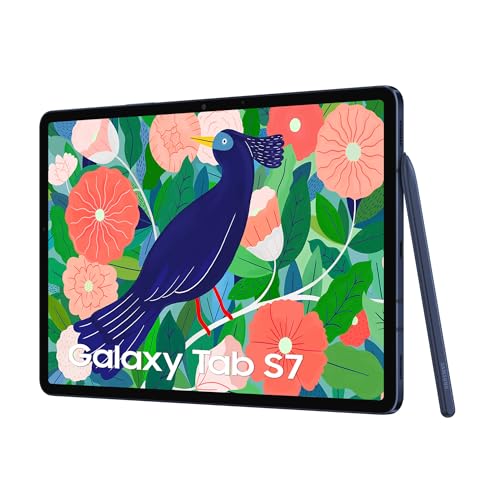 Samsung Galaxy Tab S7, Android Tablet mit Stift, 4G, WiFi, 3 Kameras, großer 8.000 mAh Akku, 11,0 Zoll LTPS Display, 128 GB/6 GB RAM, Tablet in Schwarz