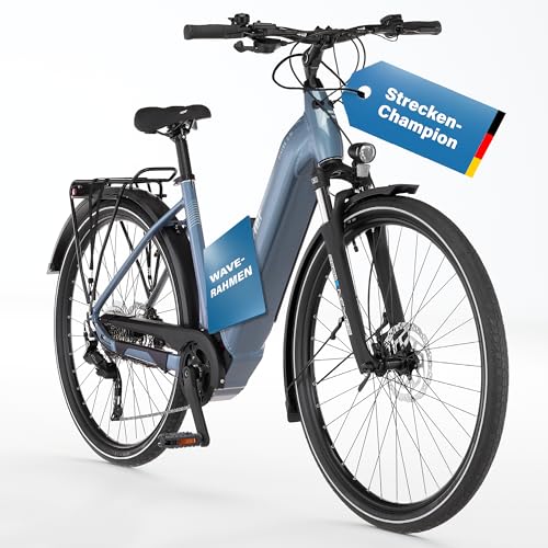 Fischer E-Bike Trekking VIATOR 6.8i Ultimate Elektrofahrrad für Damen und Herren, RH 43, Mittelmotor 90 Nm, 36 V Akku