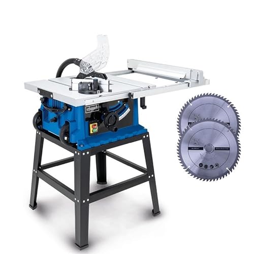 Scheppach HS105 Tischkreissäge mit Untergestell & 2. Sägeblatt | Ø255mm | schwenkbar bis 45° | 230V 2000W | Schnitthöhe 75mm | Tischverbreiterung 640x920mm | inkl. Querschneidlehre & Parallelanschlag