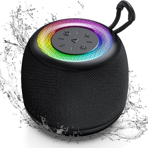 JYX Bluetooth Lautsprecher, 40W Tragbarer Party Lautsprecher mit Bluetooth 5.3, IPX7 Wasserdicht, TWS Stereo, RGB Licht, 24H Akku, TF/USB, Outdoor Musikbox für Party, Camping und Garten（Schwarz）