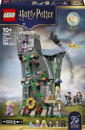 LEGO Harry Potter Luna Lovegoods Haus 76467 | Spielzeug ab 10 Jahren für Mädchen & Jungen, Modellbau mit Leuchtstein und 5 Minifiguren, DIY Deko, Geschenk, 764 Teile