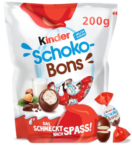Kinder Schoko-Bons – Cremige kinder Schoko-Bons mit Milchcreme und zarter Vollmilchschokolade – 200 g