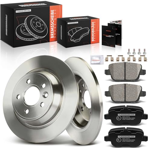 Frankberg Bremsensatz inkl. 2x Bremsscheiben + 4x Bremsbeläge Hinten Kompatibel mit Galaxy WA6 Mondeo IV Turnier BA7 Kug.a I S-Max WA6 Replace# 1459408, 1439867
