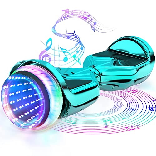 SISIGAD Offroad Hoverboard Kinder Adults mit Bluetooth-Lautsprechern 3D-LED-Licht, 6,5