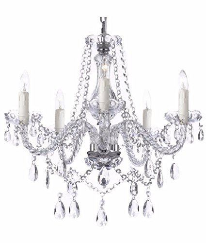 Saint Mossi® Modern Deckenleuchte Kronleuchter Elegantes Echt Kristall Lüster 5 * E14 Base Bulbs Erforderlich Wohnzimmerlampe
