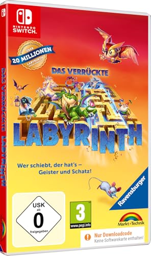 Das verrückte Labyrinth - Familien Spieleklassiker für 1-4 Spieler für Switch