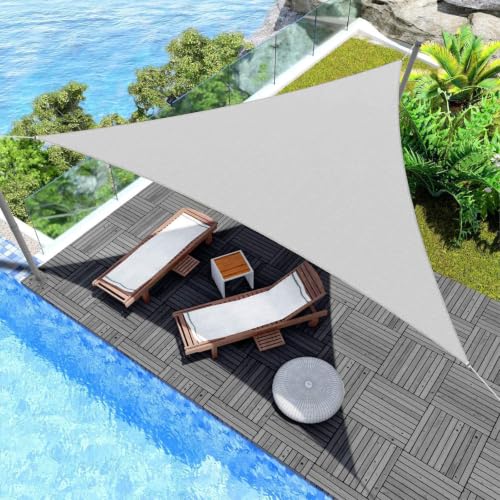 DEPAR Sonnensegel Dreieckig 3x3x4.30m,Wasserdicht & UV-Schutz,Hochwertiges Oxford-Gewebe,Idealer Sonnenschutz für Terrasse,Garten & Balkon,Inklusive Montageseilen und D-Ringen,Einfache Installation