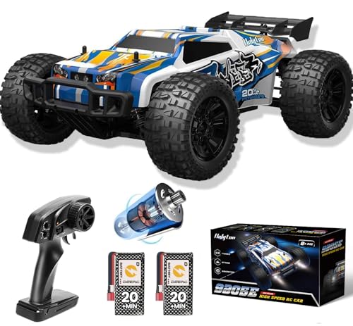 DEERC 9205E RC Auto 1:10 Ferngesteuertes Auto 48 km/h High Speed 4WD Monstertruck Buggy Offroad Crawler mit 2 Akkus, 2.4GHz Funkfernsteuerung Spielzeug für Kinder & Erwachsene