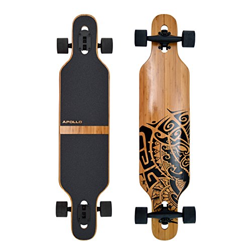 Apollo Longboard Tuvalu, Komplettboard, Twin-Tip Drop-Through Freeride Cruiser Board