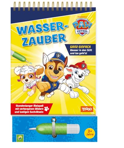 PAW Patrol Wasserzauber - Wassermalbuch ab 3 Jahre: Wasser Malbuch mit nachfüllbarem Wassertankstift I Geschenk für Jungen und Mädchen