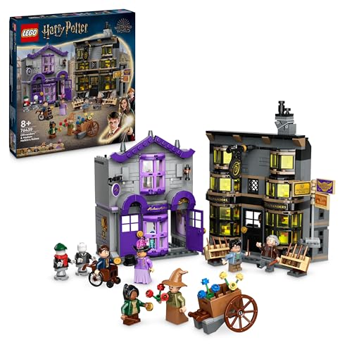 LEGO Harry Potter Ollivanders & Madam Malkins Anzüge, Läden aus der Winkelgasse, Spielset für Kinder, Zauberer-Spielzeug, Fantasy-Geschenke für Mädchen, Jungen und Fans ab 8 Jahren 76439