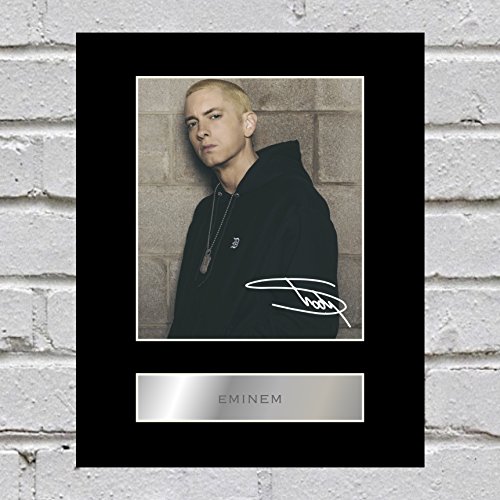 Signiertes Foto von Eminem, mit Passepartout