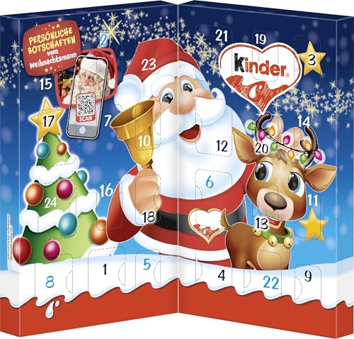 kinder Mix Tisch-Adventskalender 2025 – Adventskalender mit leckeren Schokoladen-Spezialitäten – 1 Kalender à 113g