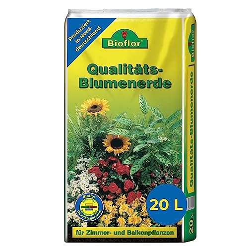 Bioflor Qualitäts-Blumenerde 20 L für gesunde Pflanzen I Garten-, Balkon & Zimmerpflanzen-Erde I Optimale Nährstoffversorgung & Wurzelentwicklung I Blumenerde Zimmerpflanzen & Gartenerde