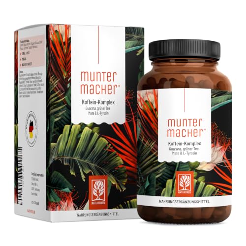 NATURTREU® Guarana Kapseln mit Mate, Grüner Tee, Grüner Kaffee, L-Tyrosin