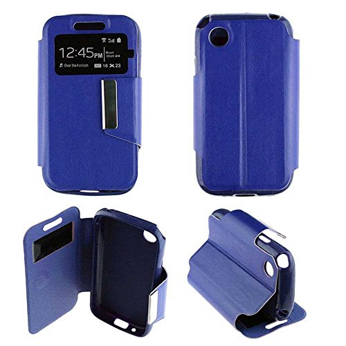 Schutzhülle LG L40 Sichtfenster Kunstleder Schutz intégrale- blau