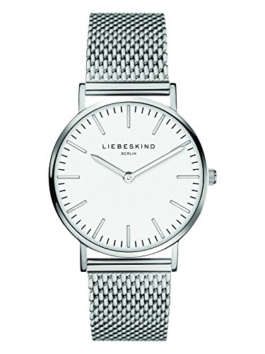 Liebeskind Damen Analog Quarz Armbanduhr mit Edelstahlarmband silberfarben