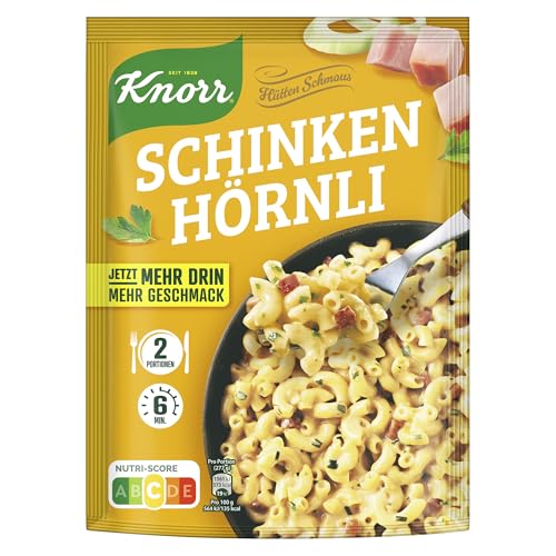 Knorr Hüttenschmaus Pastagericht Schinken Hörnli leckere Pasta fertig in 6 Minuten 2 Portionen