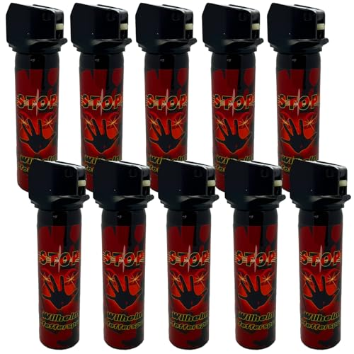 Wilhelm Pfefferspray 60 ml Jet Tierabwehr (ca. 2 Mio. Scoville) – 10 Stück